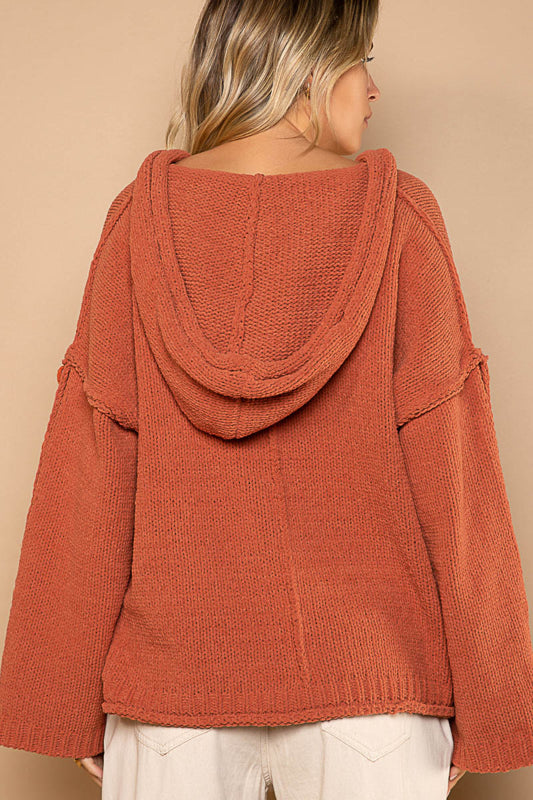 Orange Hooded Sweater