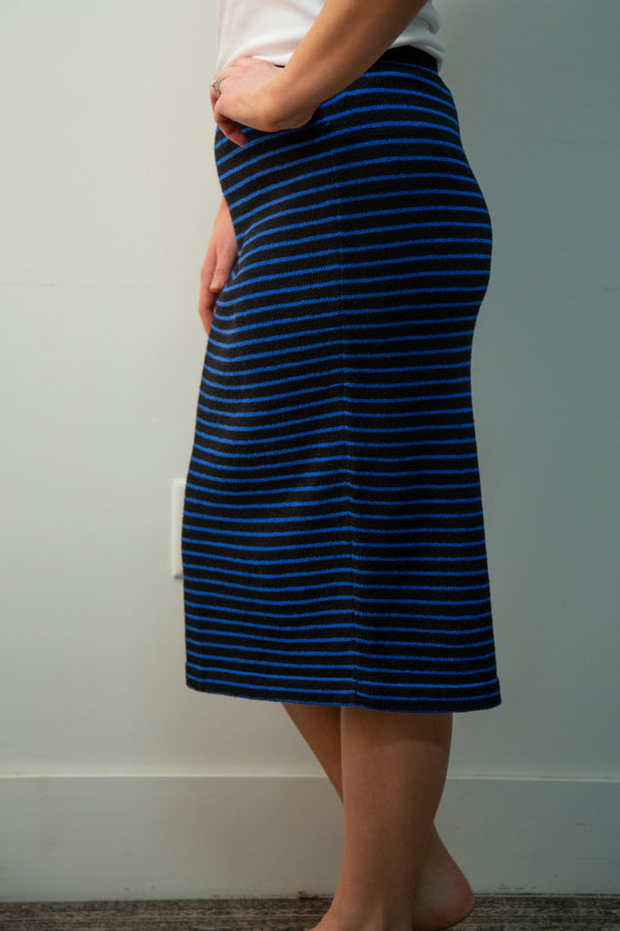 Black & Blue Striped Skirt