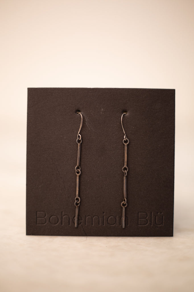 Bohemian Blu | Triple Bar Drop Earrings
