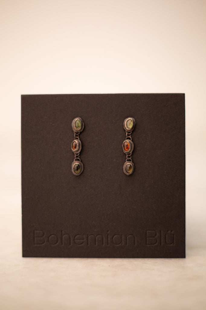 Bohemian Blu | Tourmaline Triple Drop Earrings