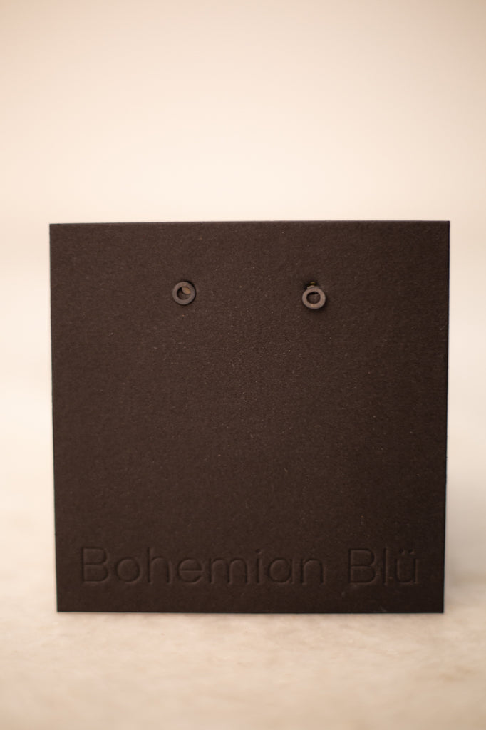 Bohemian Blu | Black Hollow Circle Earrings
