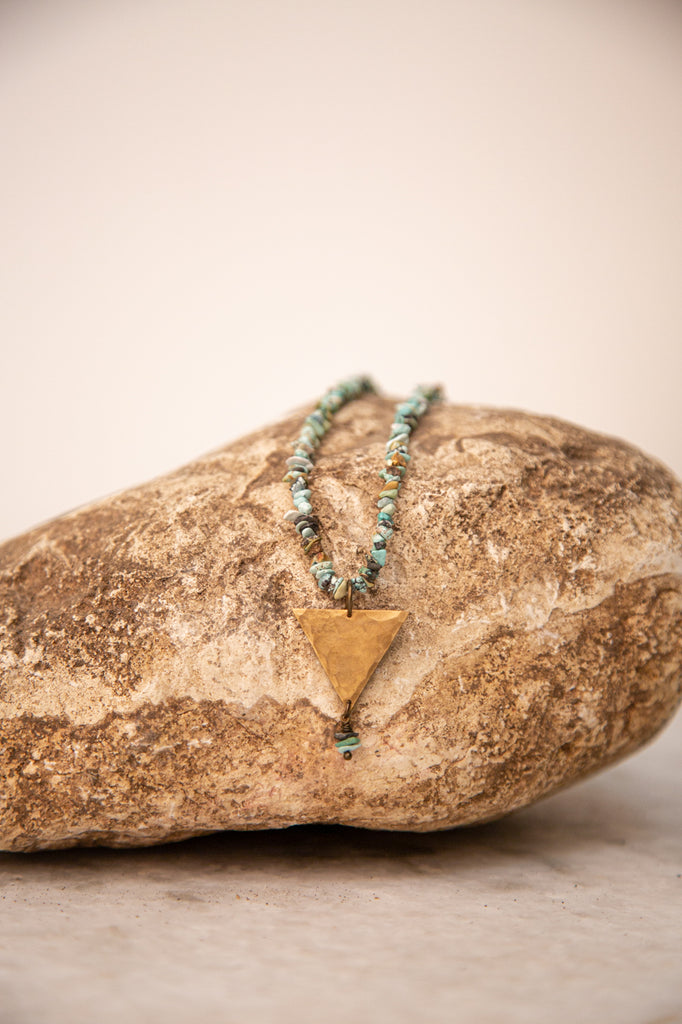 Bohemian Blu | Turquoise Stone Necklace