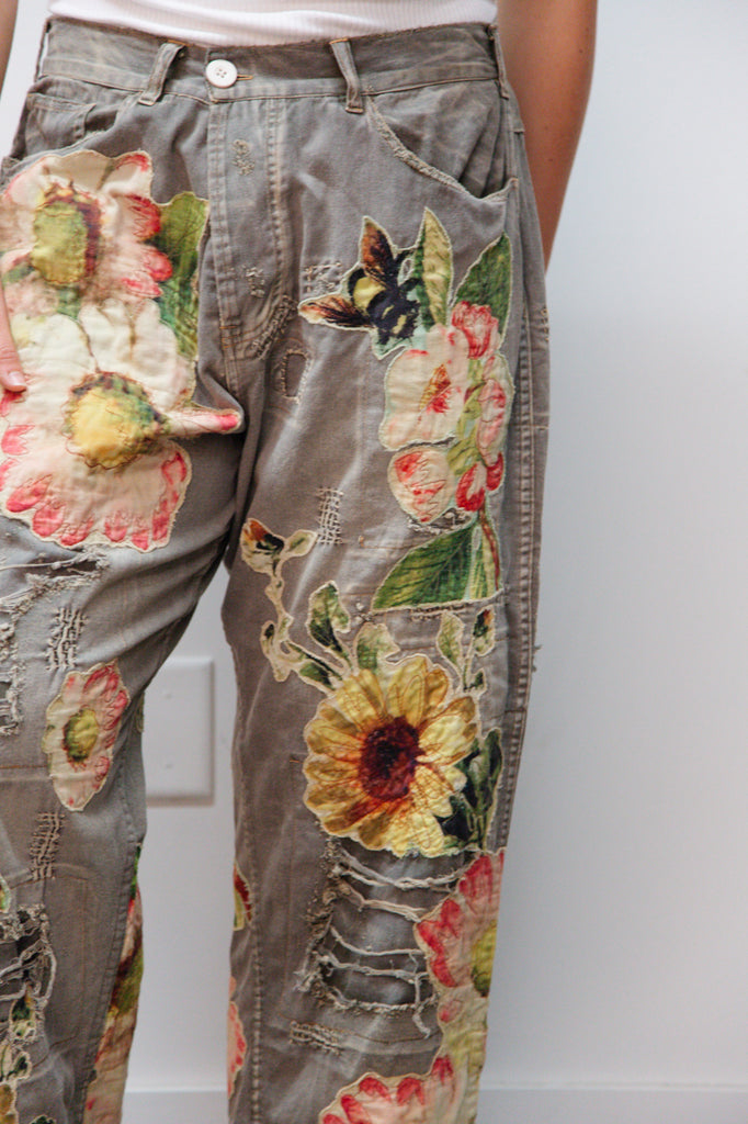 Magnolia Pearl | Miners Pants with Sunflower