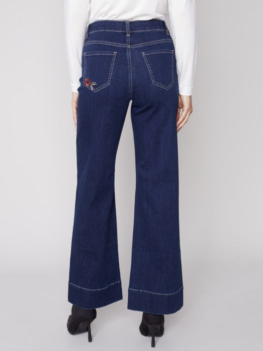 Charlie B | Embroidered Flare Jean