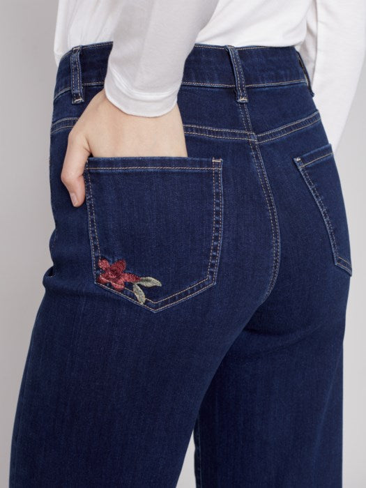 Charlie B | Embroidered Flare Jean