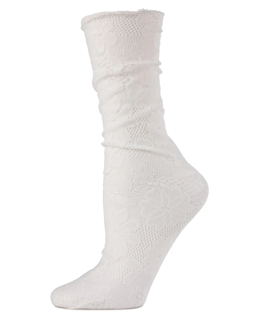 MeMoi | Floral Lace Slouch Socks