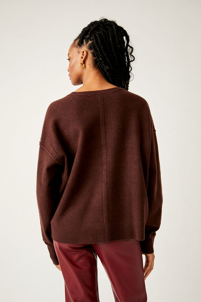 Free People | Luna Pullover - Chocolate