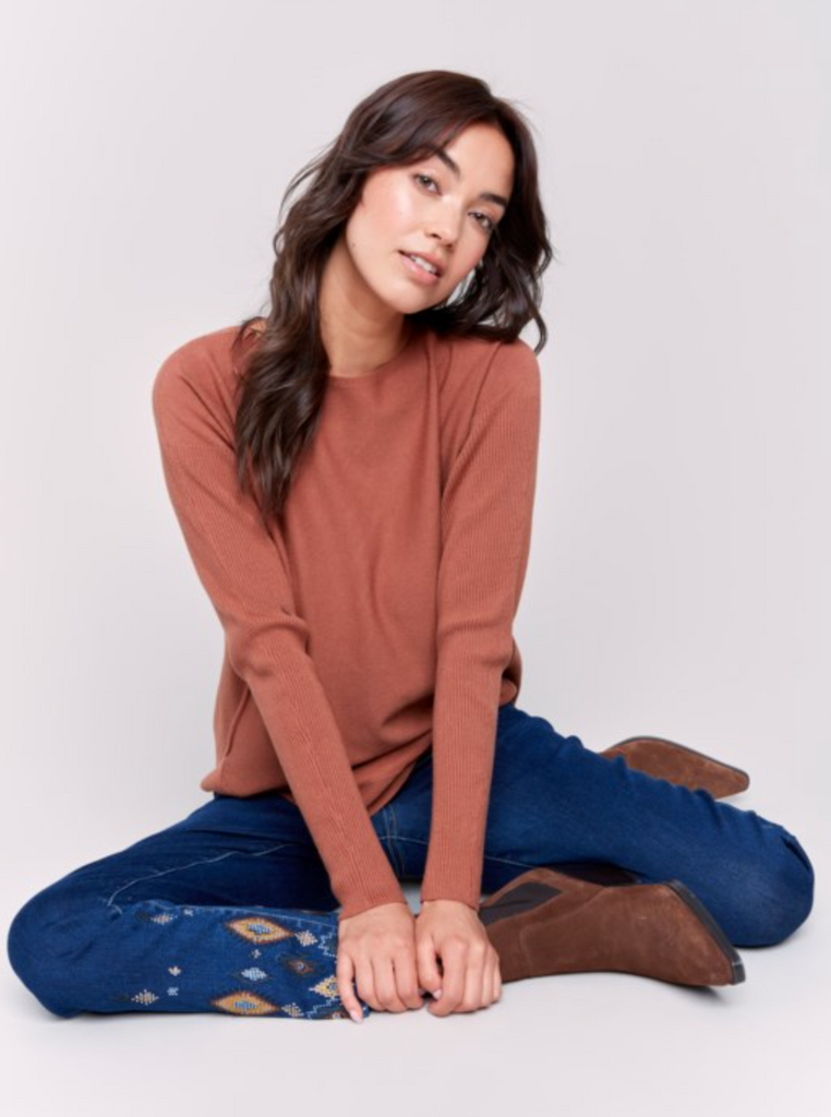Back Lace Up Sweater