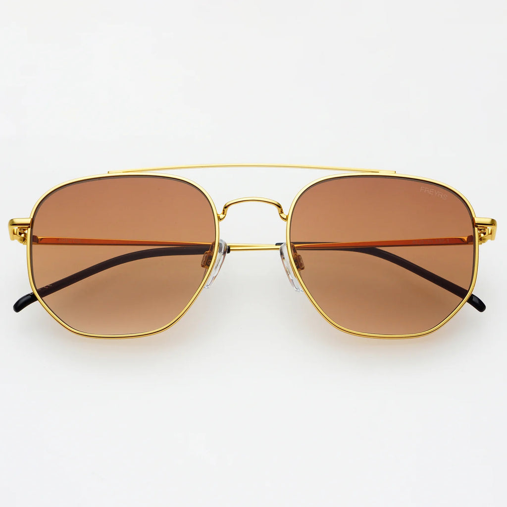 Austin Sunglasses - Brown and Gold